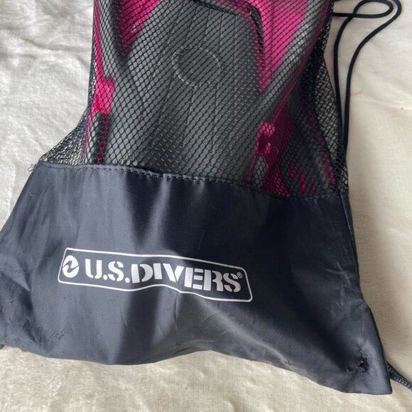 EUC U.S. Divers Women's Pink & Gray Snorkeling Scuba Fins size L/XL - Picture 5 of 9